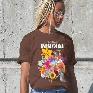 Black women in bloom shirt